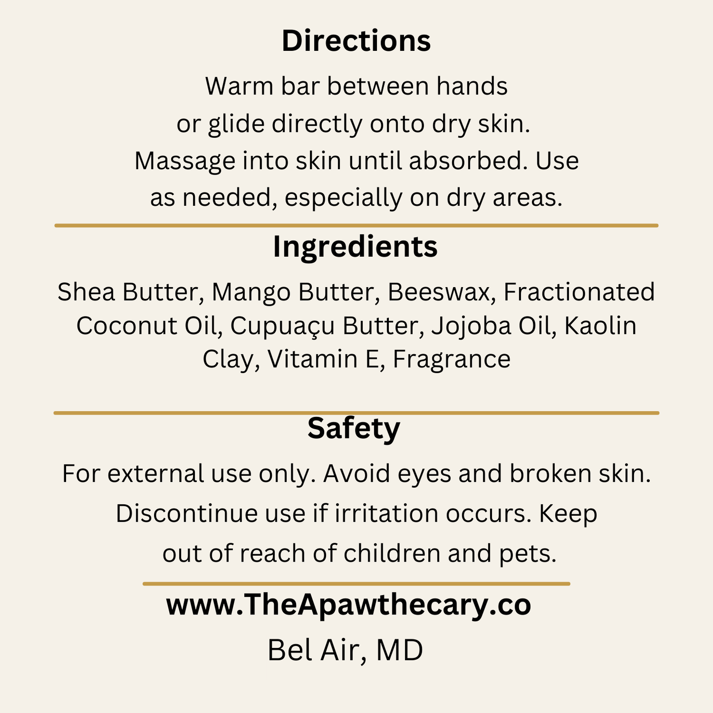 Soft Af Travel Bar Back Label