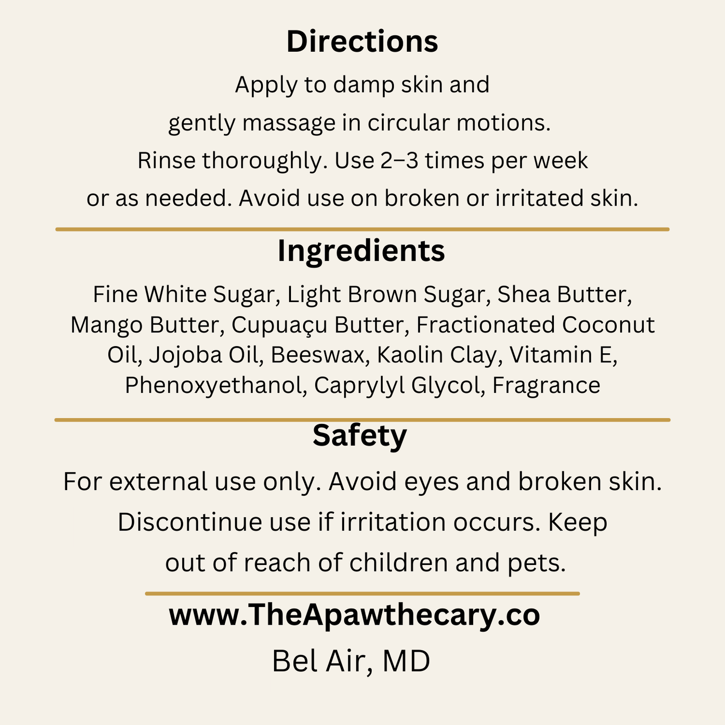 Sun-Kissed & Spoiled ack label