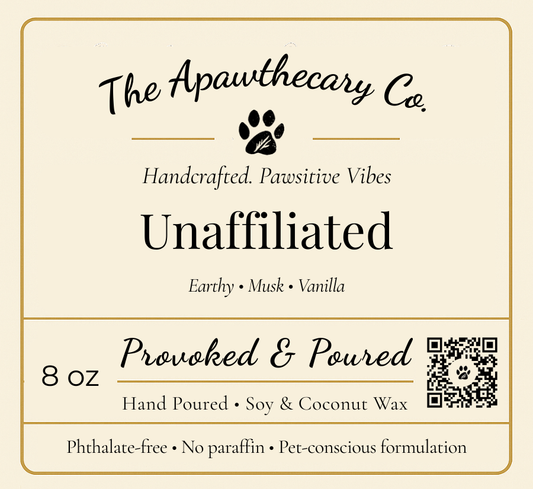 Unaffiliated label label close-up