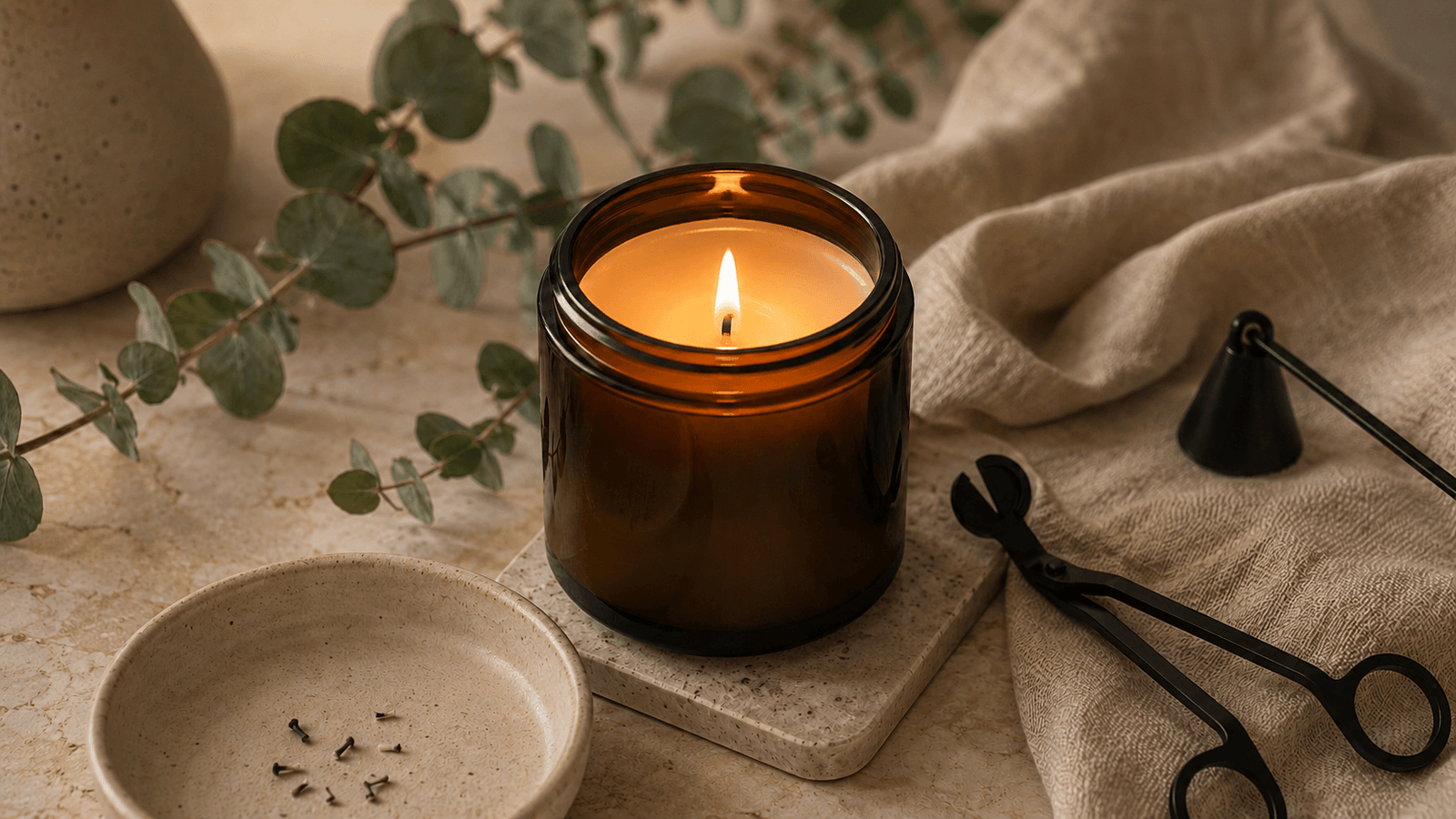 Candle burning