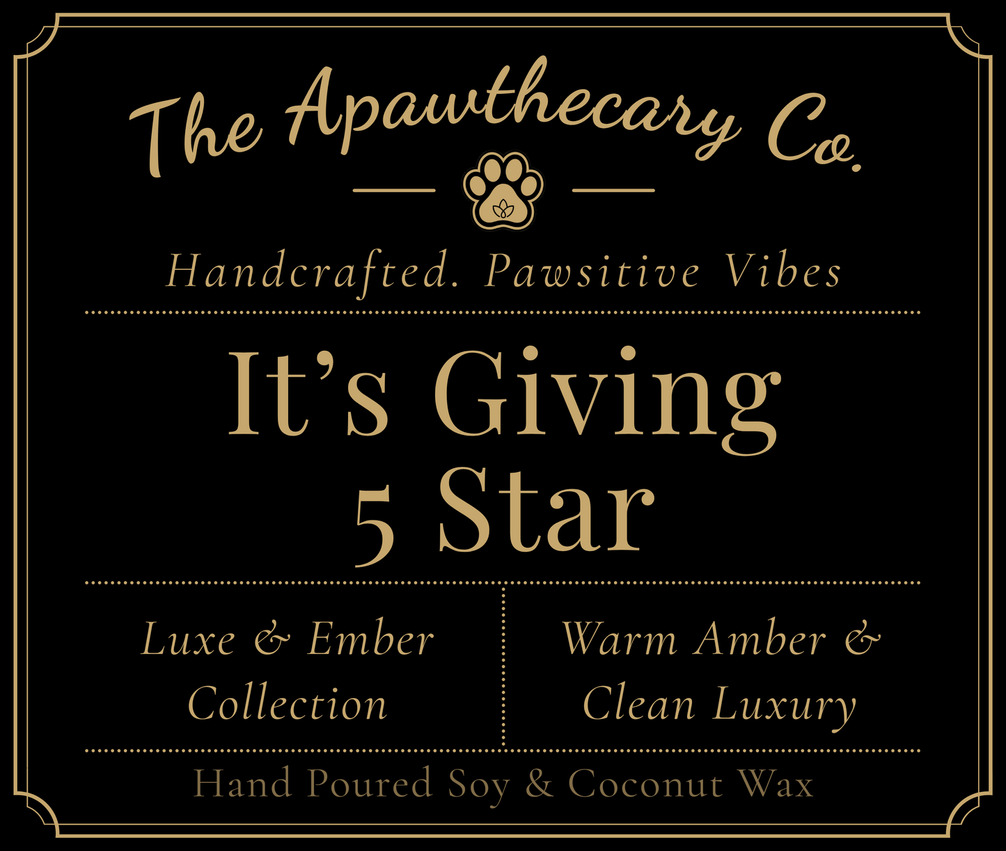 Advertisement for The Apawthecary Co. with product details on a black background