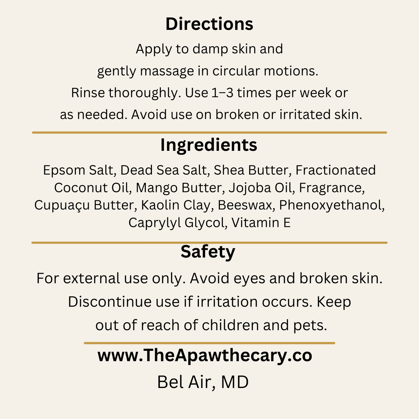 Feelin Salty Back label