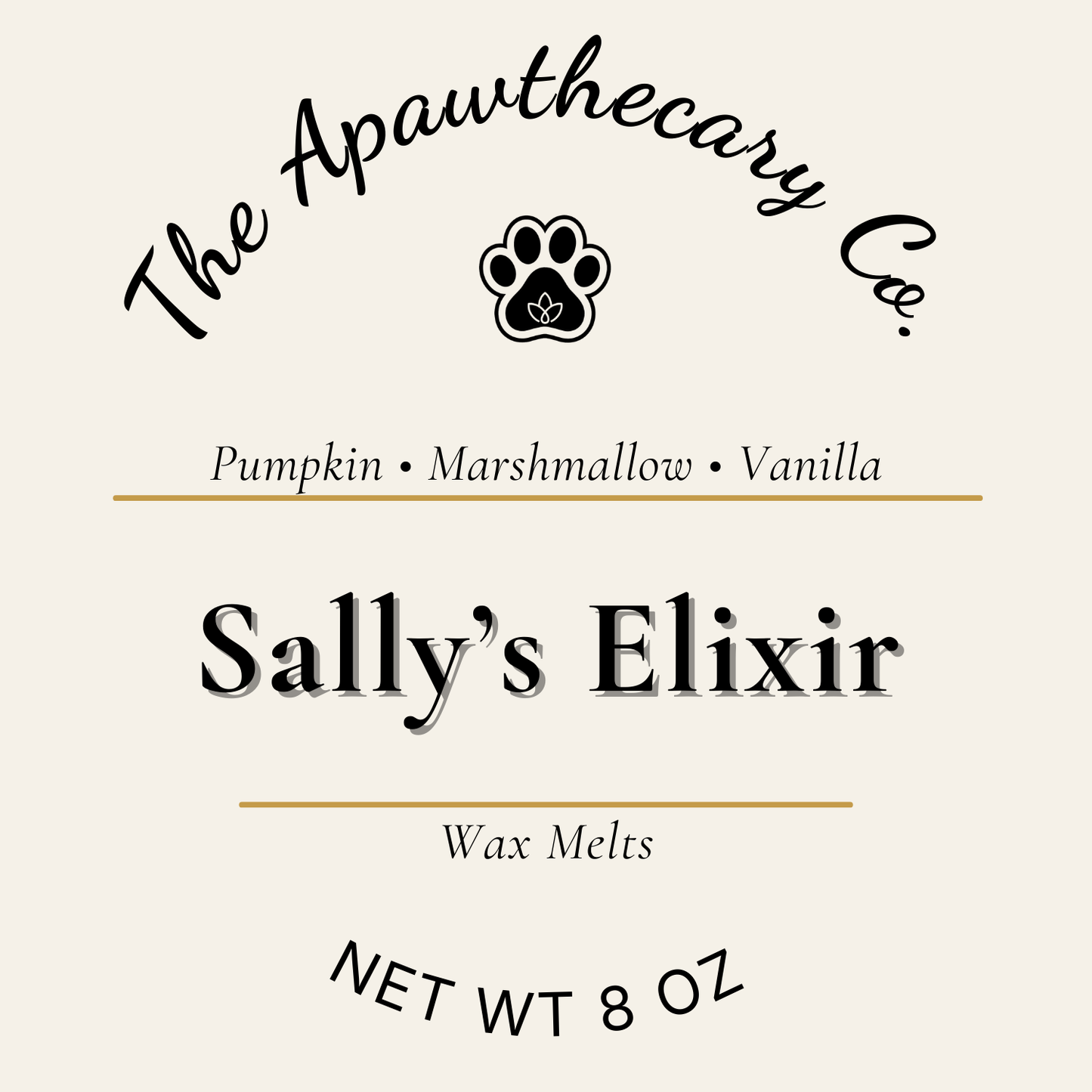 Sallys Elixir Label
