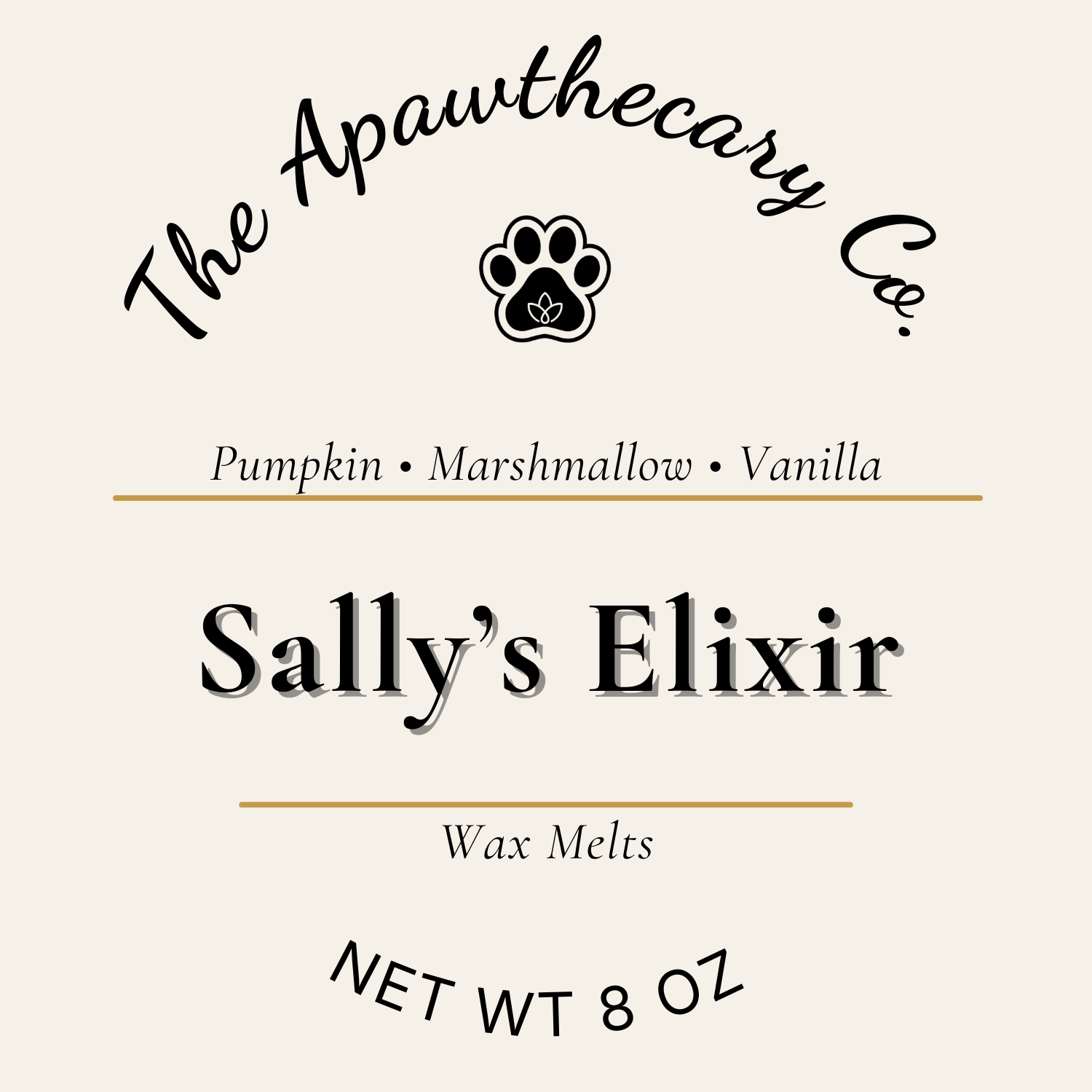 Sallys Elixir Label