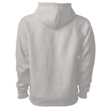 Gray hoodie with 'Anchorpoint' text on the back against a white background