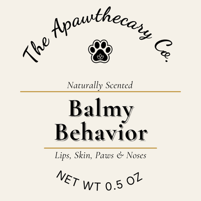 Balmy Behavior Label