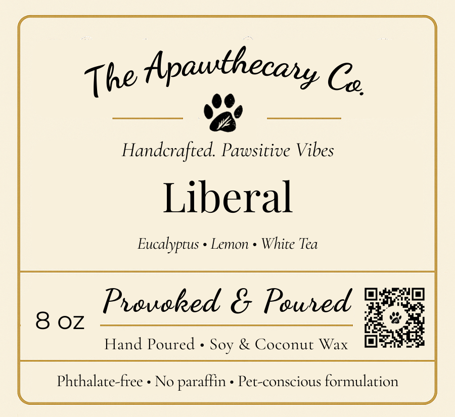 Liberal label label close-up
