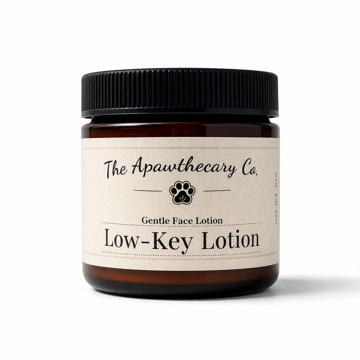 Low-Key Lotion - Unscented Moisturizer for Sensitive Skin in a brown jar from The Apawthecary Co.