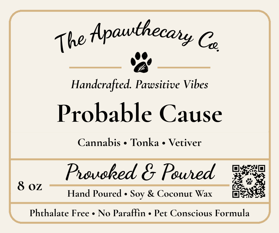 Probable Cause label label close-up

