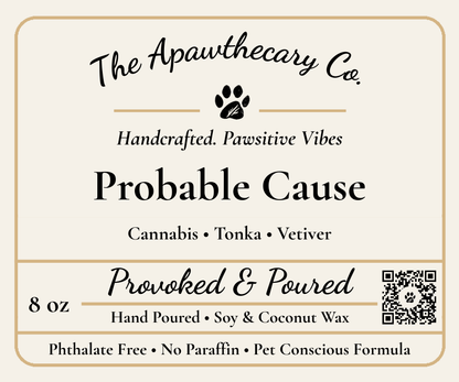 Probable Cause label label close-up
