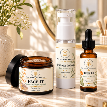 Face It – Mask, Moisturizer & Skin Oil Routine — lifestyle scene 1. Actual included products shown.