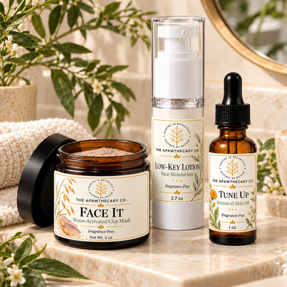 Face It – Mask, Moisturizer & Skin Oil Routine — lifestyle scene 2. Actual included products shown.