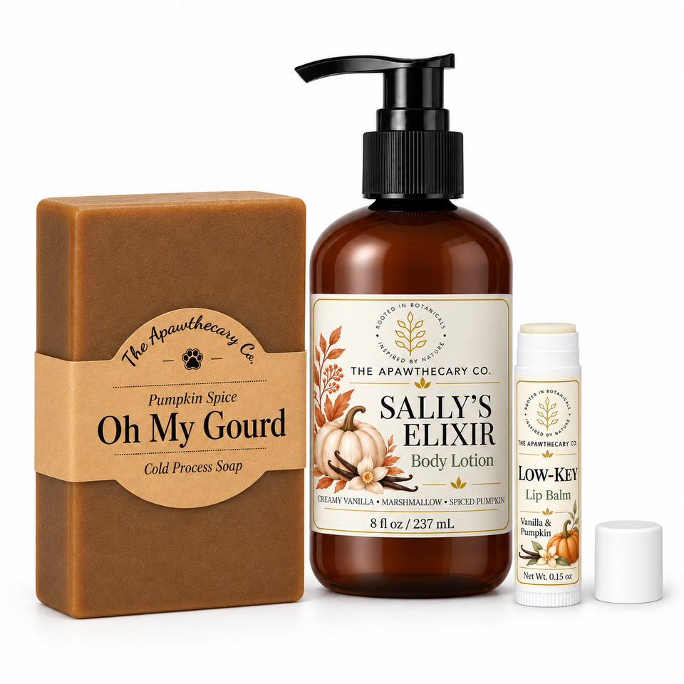 A Little Fall – Pumpkin Body Care Trio. Included products shown.