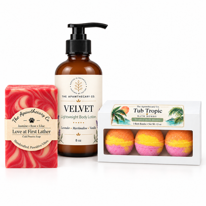 The Good Stuff – Soft & Floral Gift Trio. Included products shown.