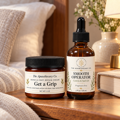 Hands Down – Hand & Nail Care Duo — lifestyle scene 1. Actual included products shown.