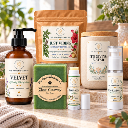 The Full Tour – Apawthecary Discovery Gift Set — lifestyle scene 2. Actual included products shown.