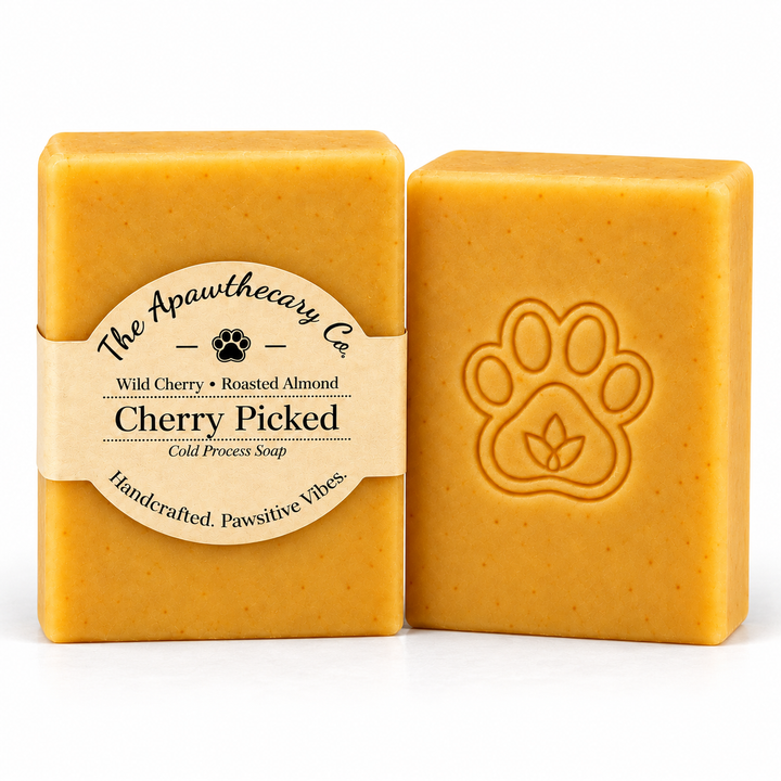 Cherry Picked – Cherry Almond Cold Process Soap — Product on a white background