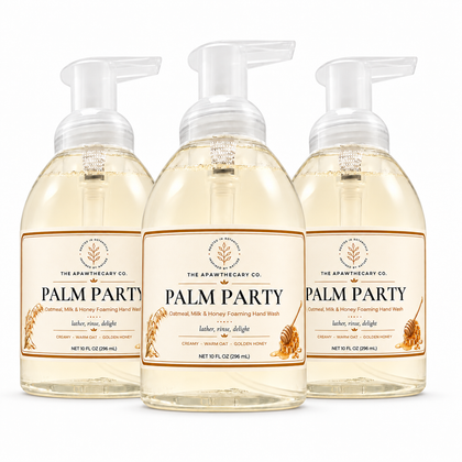 Palm Party – Oatmeal, Milk & Honey Foaming Hand Wash — 3 Pack — 10 oz Each
