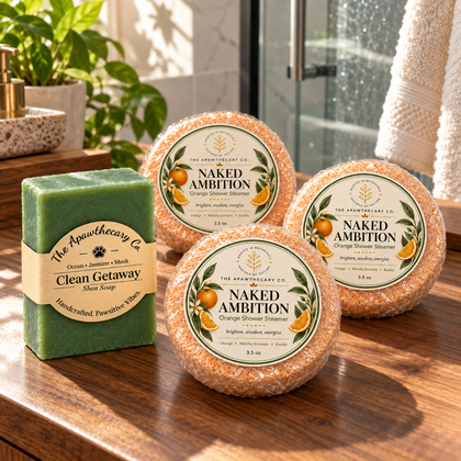 Morning Sunshine – Shower Steamer & Soap Duo — product detail and lifestyle