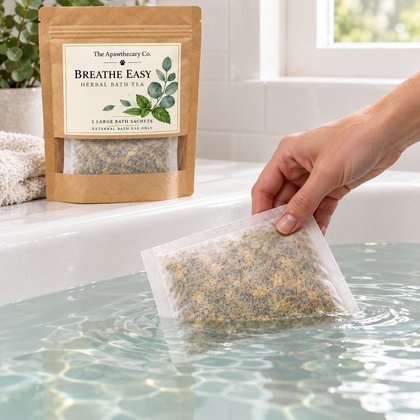 Breathe Easy – Herbal Bath Tea Soak — product in use