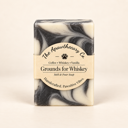 Grounds for Whiskey coffee, whiskey and vanilla shea soap
