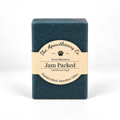 Jam Packed cold process soap with sweet blueberry scent
