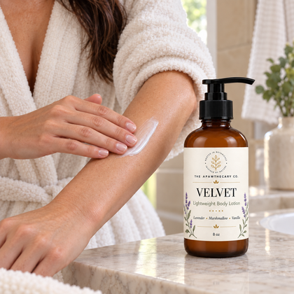 Velvet & Ember – Lightweight Body Lotion — product in use