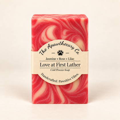 Love at First Lather cold process soap with jasmine, rose and lilac scent