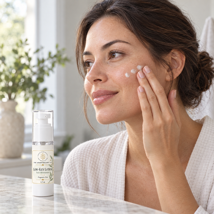 Low-Key Lotion – Fragrance-Free Face Moisturizer — product in use