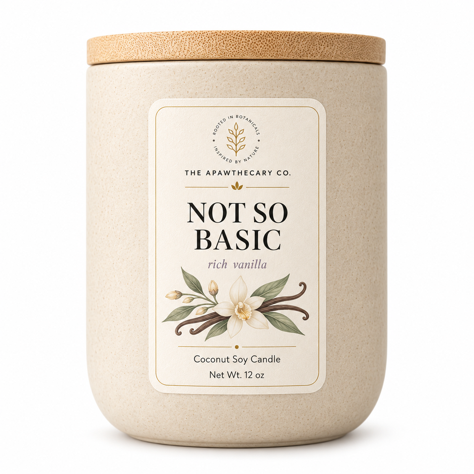 Not So Basic 12 oz ceramic candle