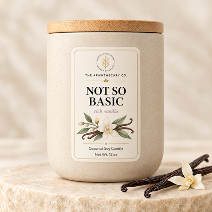Not So Basic product image with warm vanilla background