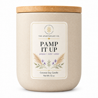 Pamp It Up candle main product image on white background