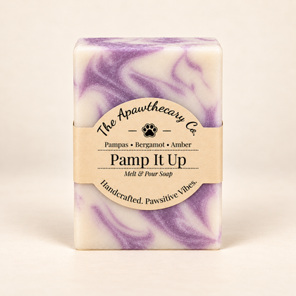 Pamp It Up pampas, bergamot and amber shea soap