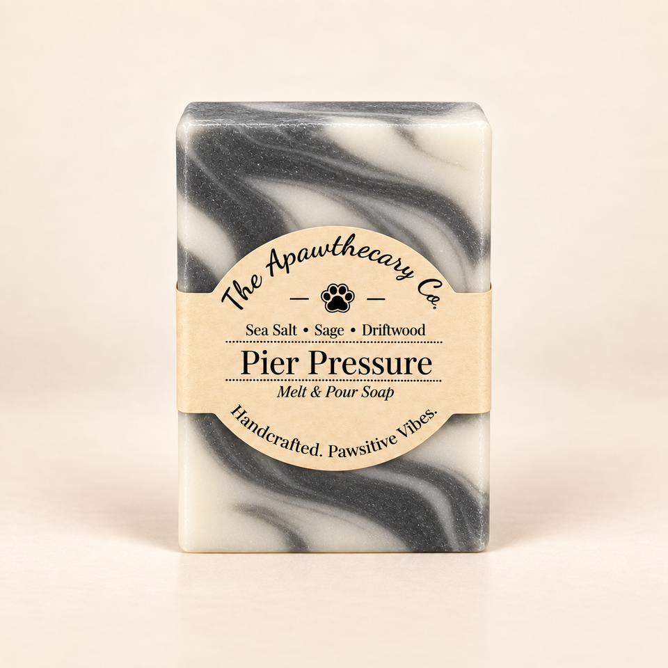 Pier Pressure sea salt, sage and driftwood shea soap