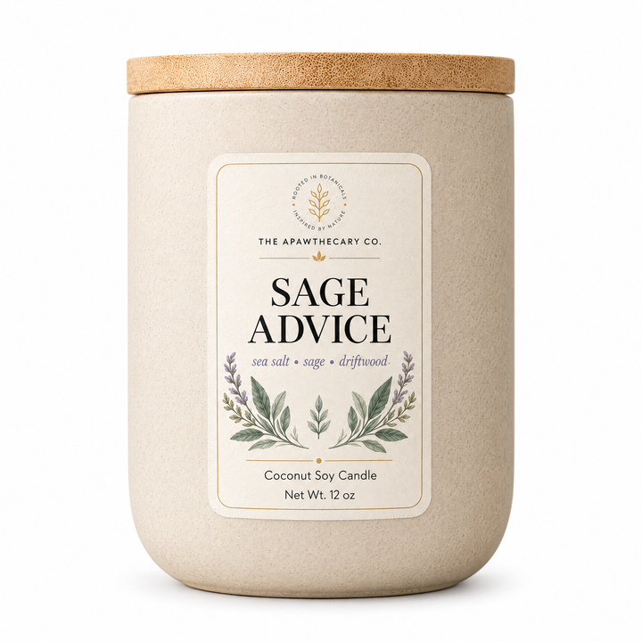Sage Advice candle main product image on white background