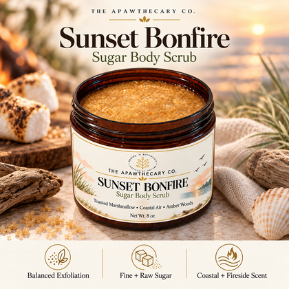 Sunset Bonfire — Sugar Body Scrub; product showcase