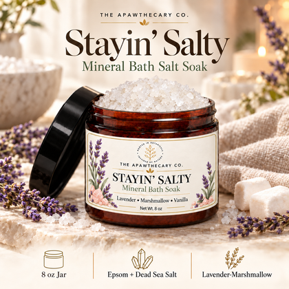 Stayin’ Salty — Mineral Bath Salt Soak; product showcase