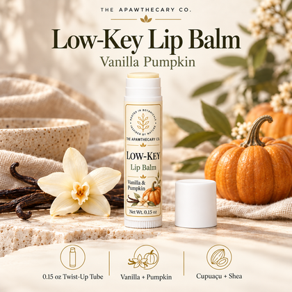 Low-Key Lip Balm — Vanilla Pumpkin; product showcase