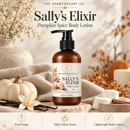 Sally’s Elixir — Pumpkin Spice Body Lotion; product showcase