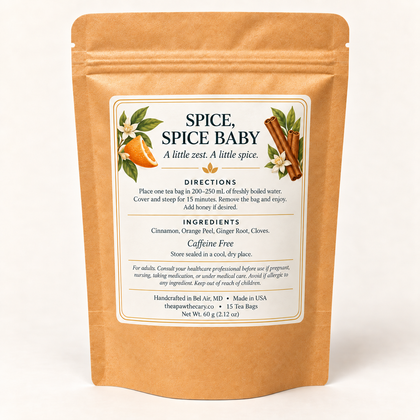 Spice, Spice Baby back label with cinnamon, orange peel, ginger root and cloves; 15 tea bags, 60 g.