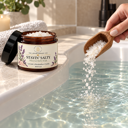 Stayin’ Salty – Mineral Bath Salt Soak — product in use
