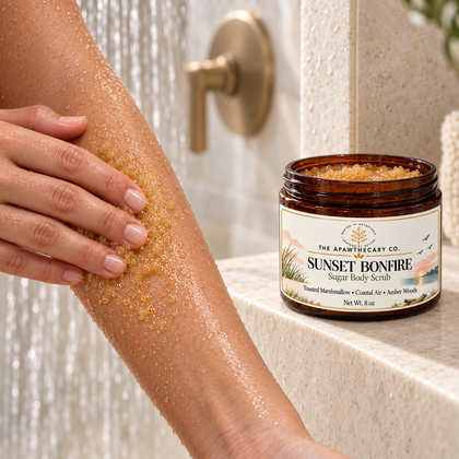 Sunset Bonfire – Sugar Body Scrub — product in use