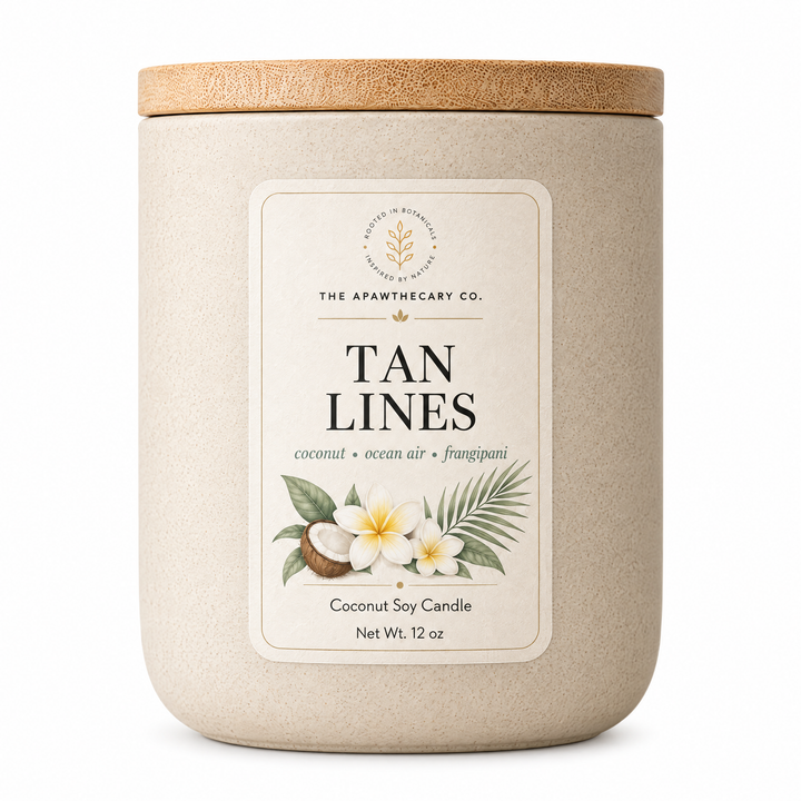Tan Lines candle main product image on white background