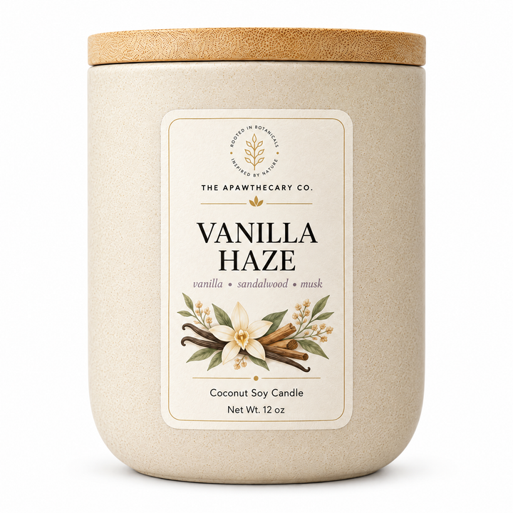 Vanilla Haze candle main product image on white background